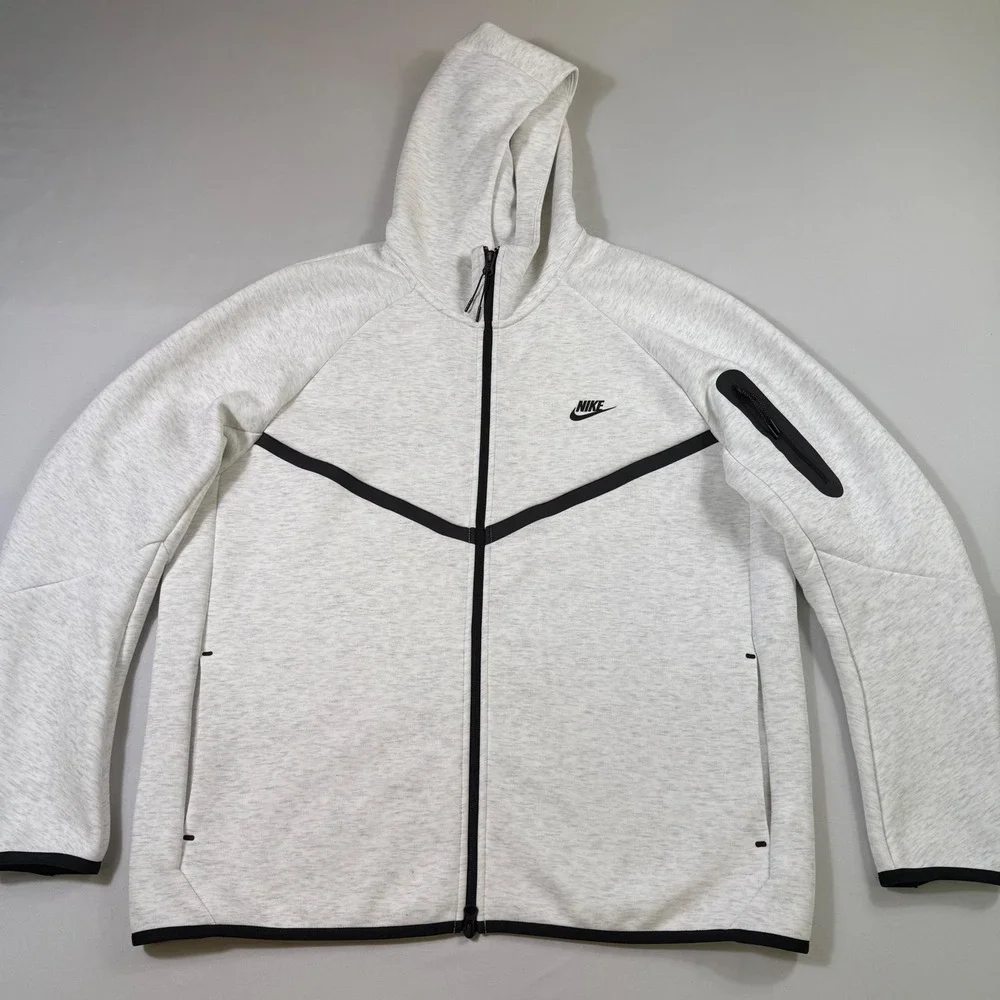 Nike Tech Fleece Windrunner Full Zip Hoodie Mens XL Heather Grey HV0949-051